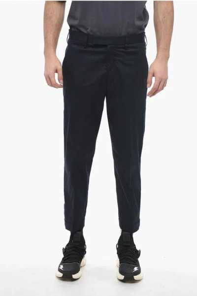 Neil Barrett Slim Fit Barrett Metal Pants With Adjustable Ankles In Black