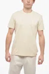 Neil Barrett Slim Fit Bolt Badge T-shirt With Logo Patch In Beige