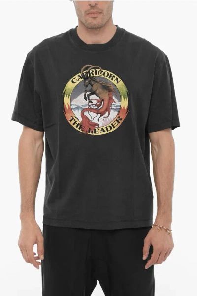 Neil Barrett Slim Fit Capricorn The Leader Crew-neck T-shirt In Grey