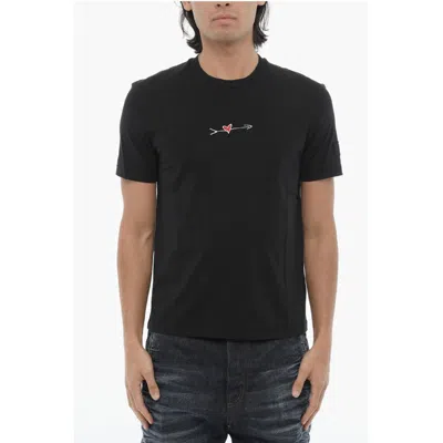 Neil Barrett Slim Fit Cupid Crew-neck T-shirt In Black