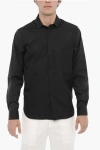 Neil Barrett Slim Fit Cut Out Bolt Shirt With Hidden Buttoning