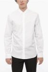 Neil Barrett Slim Fit Cut Out Bolt Shirt With Hidden Buttoning