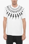 Neil Barrett Slim Fit Fairisle Thunderbolt Crew-neck T-shirt