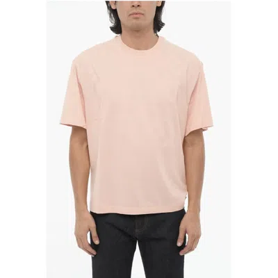 Neil Barrett Slim Fit Fairisle Thunderbolt Crew-neck T-shirt With Top In Pink