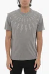 Neil Barrett Hunderbolt T-shirt In Grey