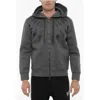 Neil Barrett Slim Fit Hoodie With Frontal Closure In Gray