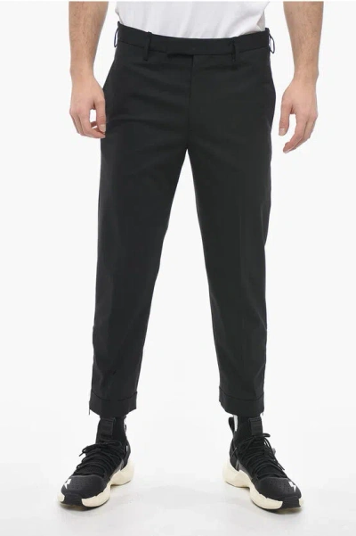 Neil Barrett Slim Fit Jamie Chinos Pants With Ankle Zips In Multi