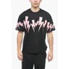 Neil Barrett Slim Fit Jumblend Bolt Crew-neck T-shirt
