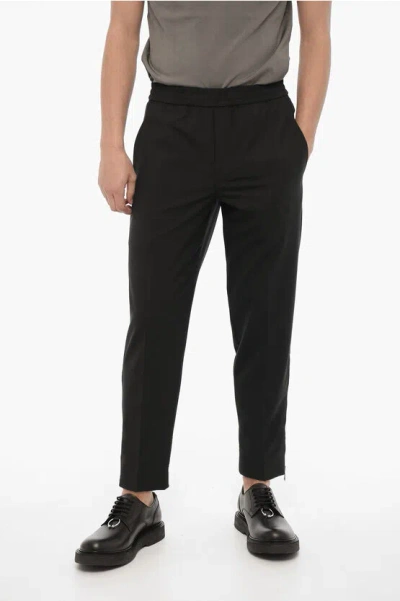 Neil Barrett Slim Fit Pants With Ankle Zip In Black