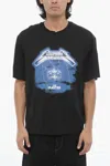 Neil Barrett Slim Fit Rock Band Zodiac Gemini Crew-neck T-shirt With Drop In Black
