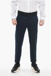 Neil Barrett Slim Fit Tom Pants With Contrasting Edges And Ankle Buttons