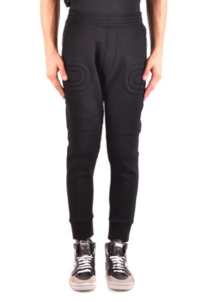NEIL BARRETT SLIM FIT TROUSERS WITH RIBBED DETAILING