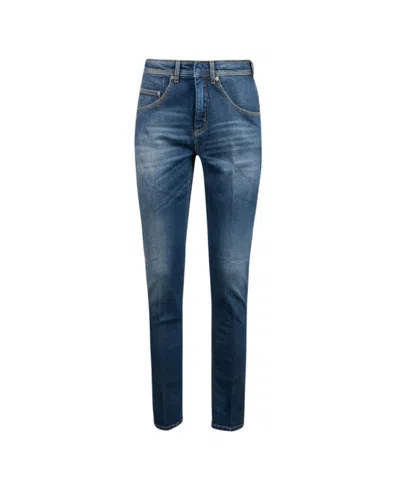 Neil Barrett Slim Logo Jeans In Blue
