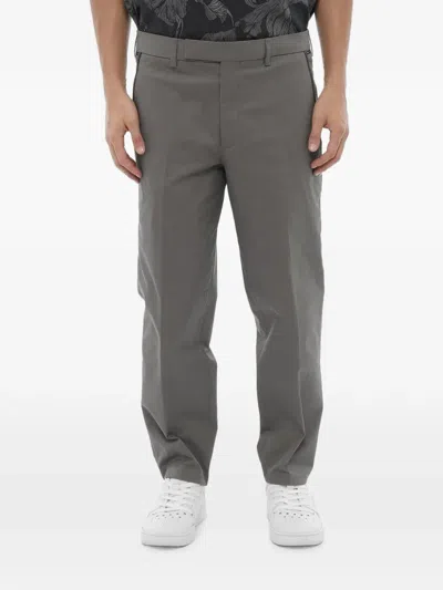 Neil Barrett Slim-fit Elasticated-cuff Trousers In Gray