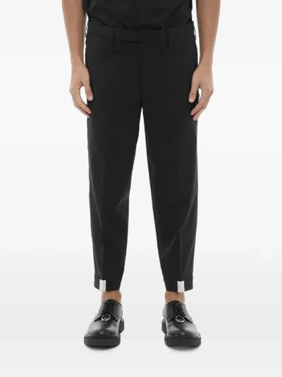 Neil Barrett Slim-fit Flat-front Trousers In Black