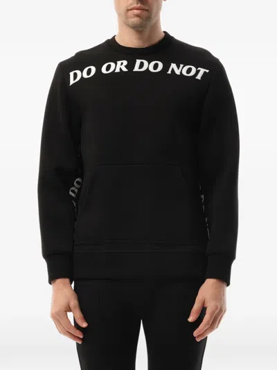 Neil Barrett Slogan-print Hoodie In Black