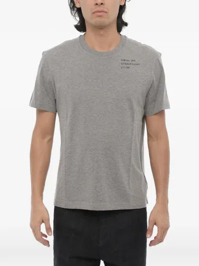 Neil Barrett Slogan-print Slim-fit T-shirt In Gray