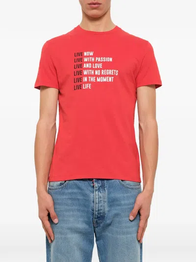 Neil Barrett Slogan-print T-shirt In Red