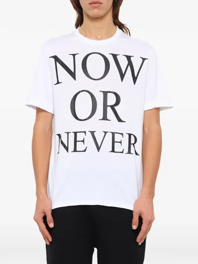 Neil Barrett Slogan-print T-shirt In White