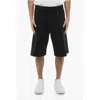 Neil Barrett Solid Color Cargo Sweat Shorts In Black