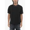 Neil Barrett Solid Color Easy Fit Crew-neck T-shirt With Shirting Sleeves