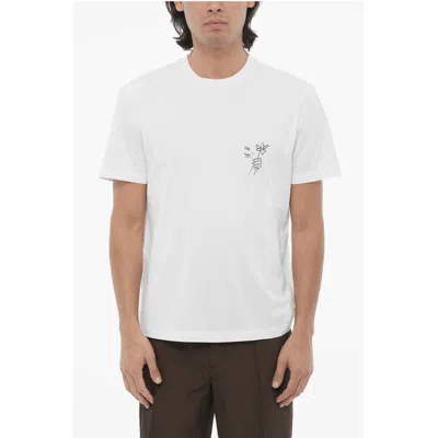 Neil Barrett Solid Color For You Crew-neck T-shirt With Contrasting Print In White