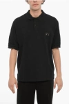 Neil Barrett Solid Color Loose Fit Polo Shirt With Piercing Detail