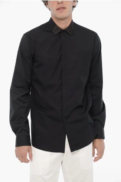 Neil Barrett Solid Color Loose Fit Shirt In Black