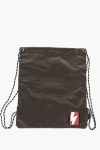 Neil Barrett Solid Color Nylon Drawstring Backpack
