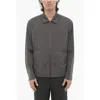 Neil Barrett Solid Color Overshirt With Zip Closure In Gray