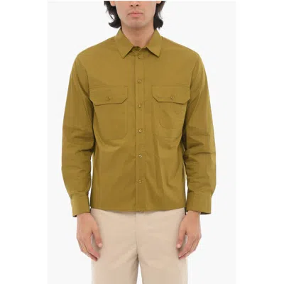 Neil Barrett Solid Colour Safari Shirt With Double Breast Pockets