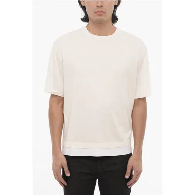 Neil Barrett Solid Color Slim Fit Crew-neck T-shirt In White