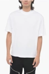 Neil Barrett Solid Color Slim Fit T-shirt With Eyelets Details