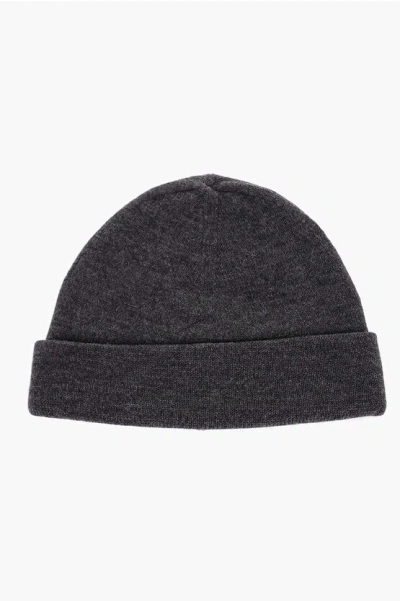 Neil Barrett Solid Colour Wool Beanie