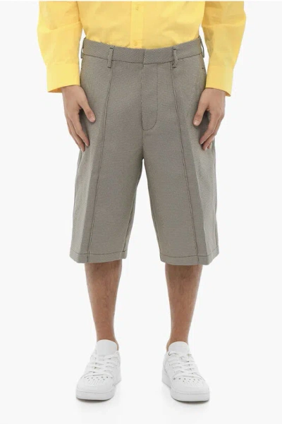 Neil Barrett Straight Leg Bermuda Shorts With Belt Loops