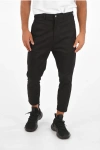 Neil Barrett Stretch Cotton Dropped Crotch Pants In Brown