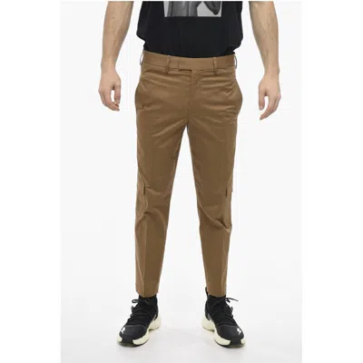 Neil Barrett Stretch Cotton Nate Skinny Fit Cargo Pants In Brown