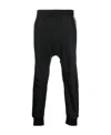 Neil Barrett Stripe-trim Dropped-crotch Track Pants In Black