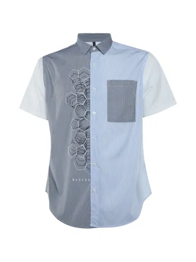Pre-owned Neil Barrett Striped Short-sleeved Shirt In White