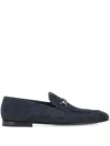 Neil Barrett Suede Braided Loafers In Blue