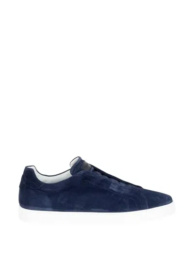 Neil Barrett Suede Slip-on Sneakers In Blue