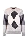 Neil Barrett Argyle Check-pattern Jumper In Grey