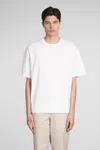 Neil Barrett Solid Color Slim Fit T-shirt With Eyelets Details In White