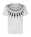 Neil Barrett Slim Fit Fairisle Thunderbolt Crew-neck T-shirt In White