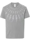 Neil Barrett Bolt-print Cotton T-shirt In Smoke/pale Smoke