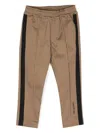 Neil Barrett Tape-detail Straight-leg Trousers In Brown