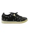 Neil Barrett Thunder Print Sneakers In Black Leather In Black