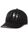 Neil Barrett Twill Cap With Tone On Tone Monogram In Black