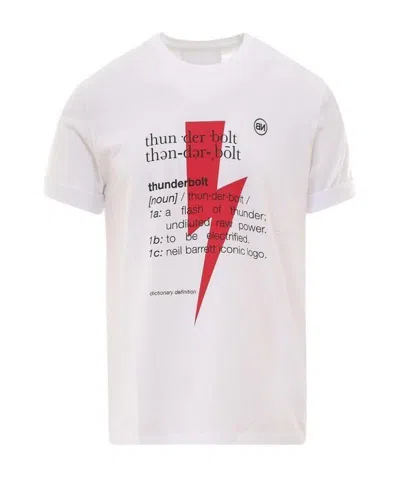 Neil Barrett Thunderbolt Definition T-shirt In White