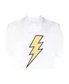 Neil Barrett Thunderbolt-embroidered Cotton T-shirt In White